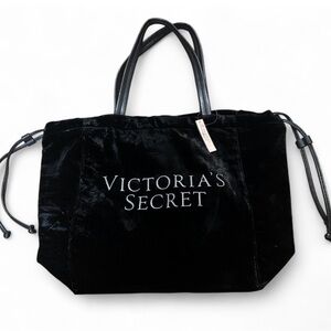 Victoria's Secret Elegant Black Velvet Tote